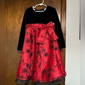 Girls Floral Party Holiday Dress Blueberi Boulevard Christmas size 6 never worn